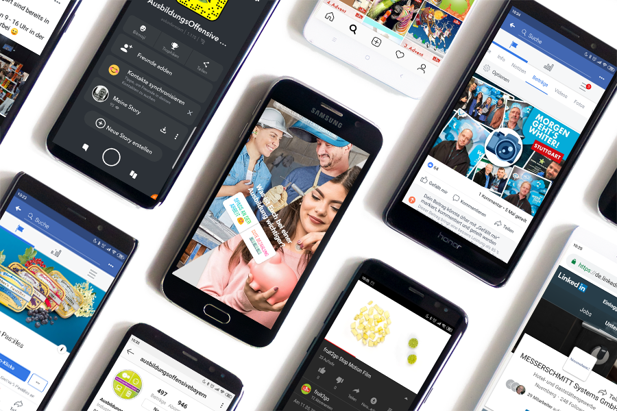 foto um das motto social media darzustellen